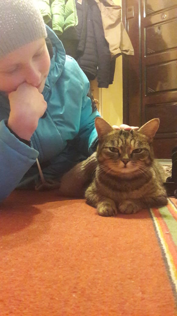 с кошкой?