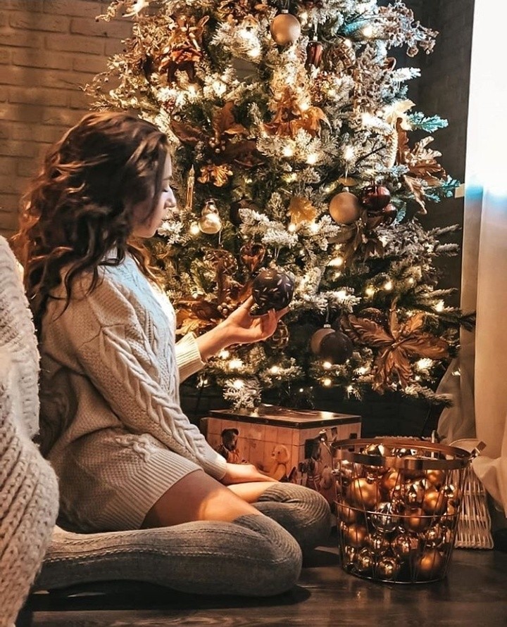 Girl and new year