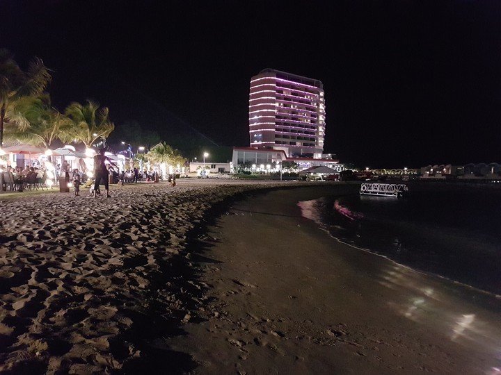Night view beach