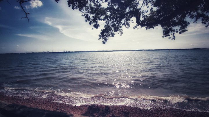 Sun over the sea