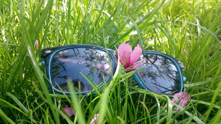 sunglasses and flowers