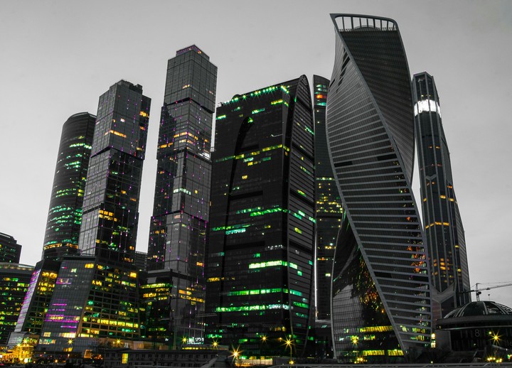 Moscow city towers