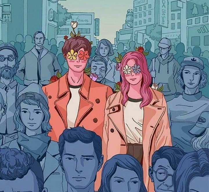 I found u between alllll these people !