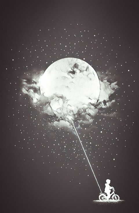 sky and moon and........