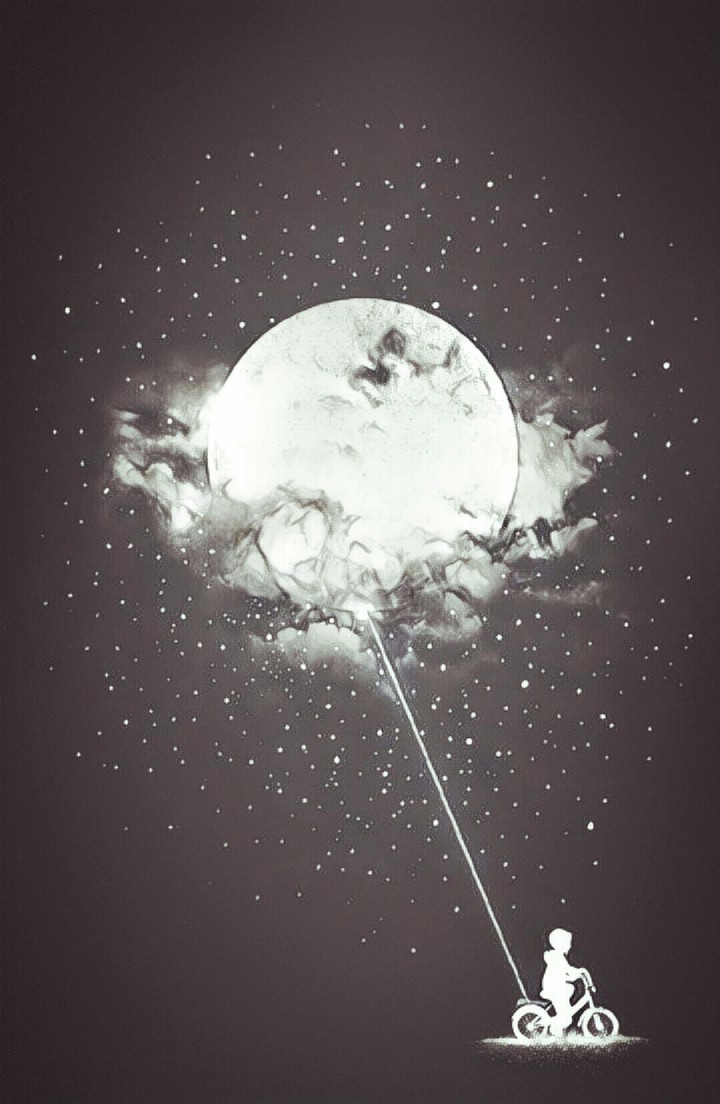 sky and moon and........