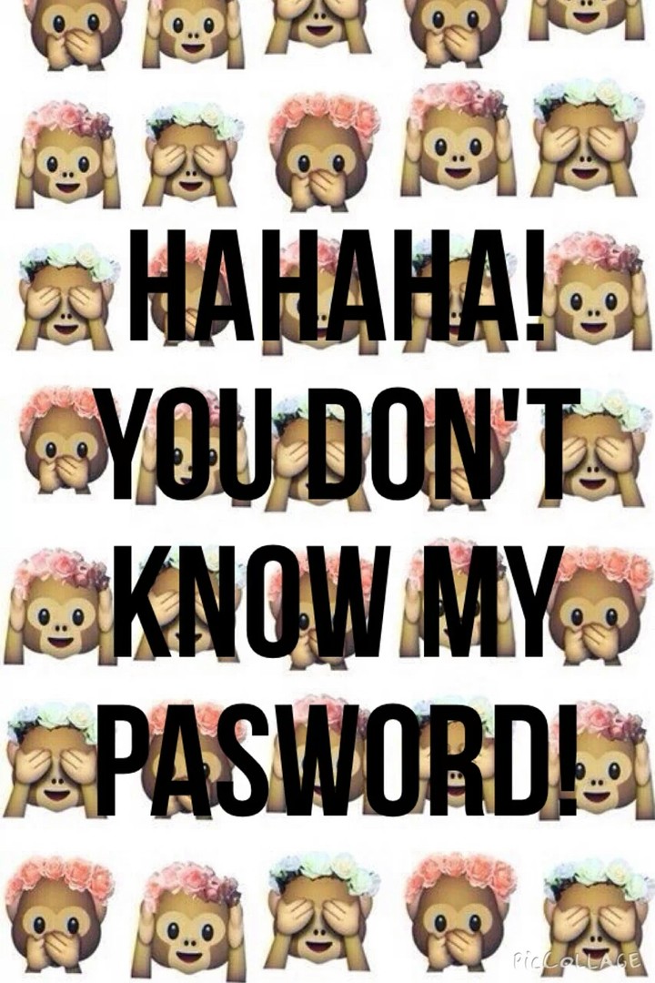 HAHAHA! YOU DON'T KNOW MY PASWORD!