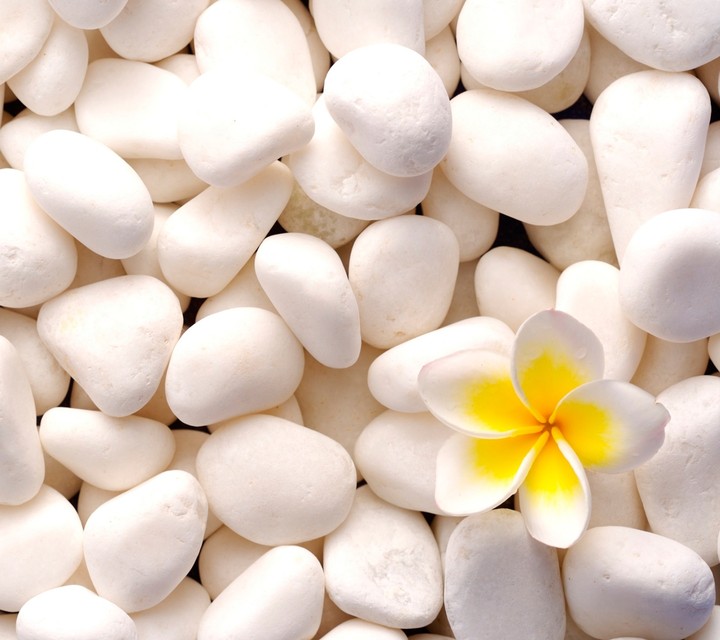 white stones