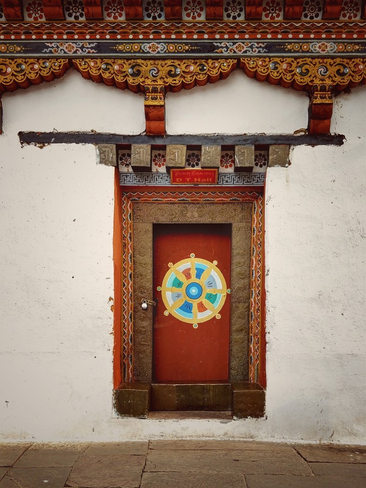 A peaceful door frame in Bhutan