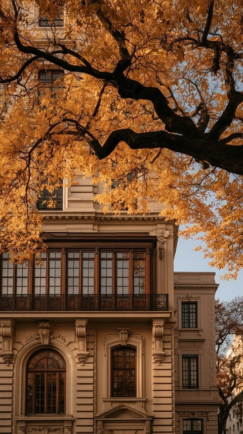 Branch, Autumn, Mansion