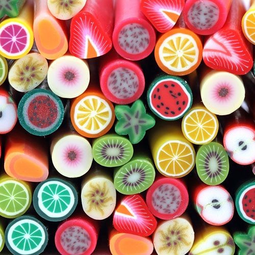 Designed fruit erasers