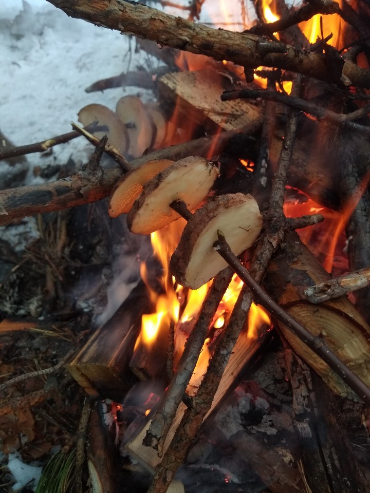 potatoes on the fire