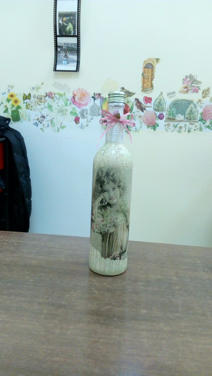 bottle decupage