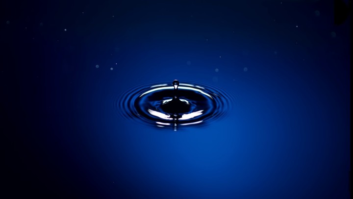 Blue Water Droplet