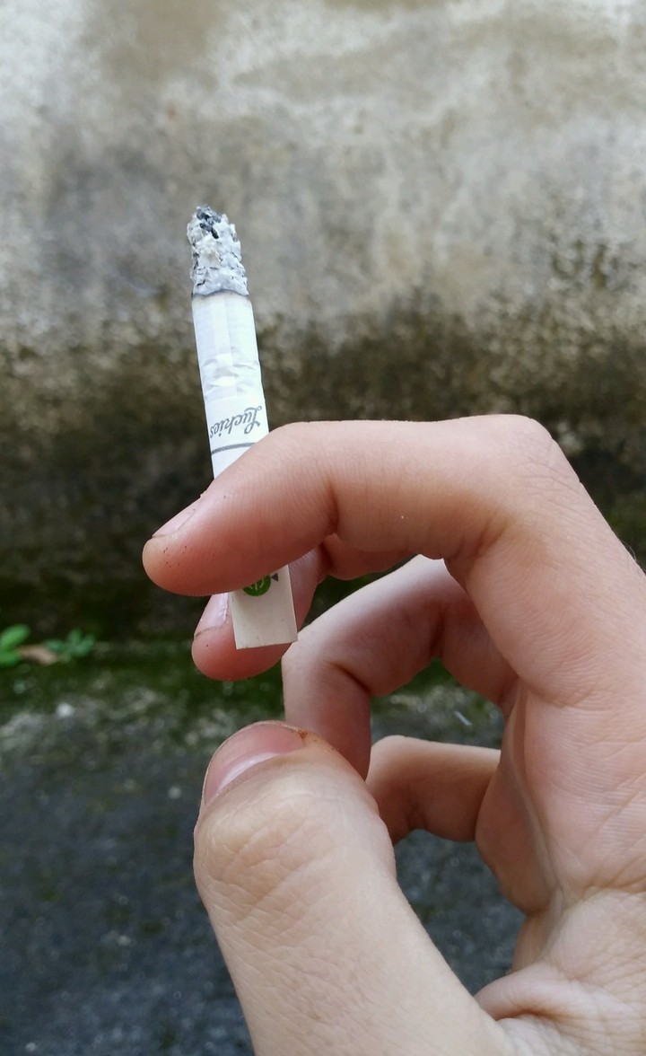 smoking alone