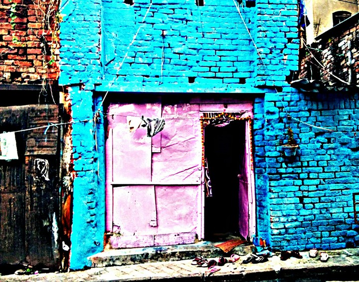 blue house