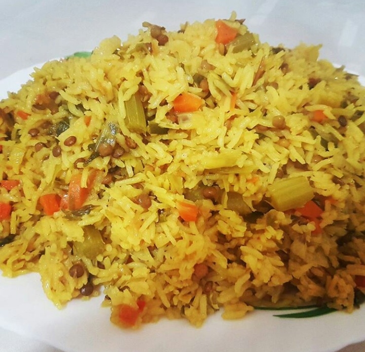 rice and vegetables