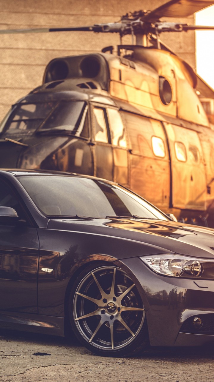 Bmw with Helicopter