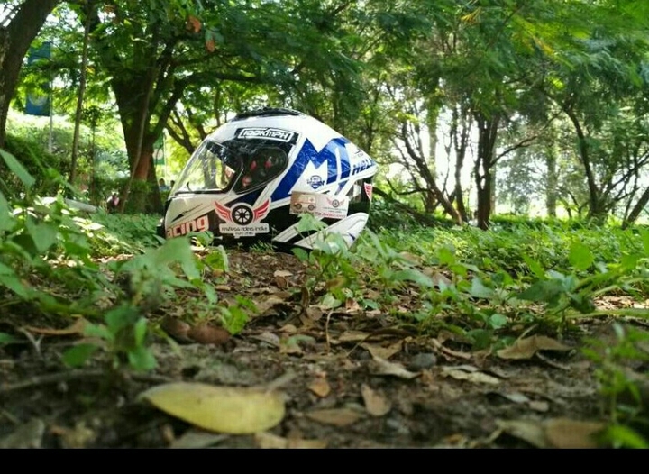 helmet is the best protective... while riding..