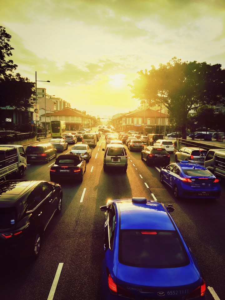 golden sunset, singapore