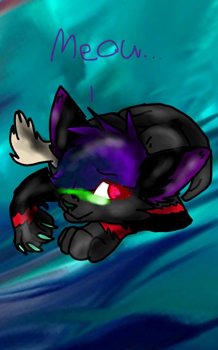A cute drawing of a kawai kitty...