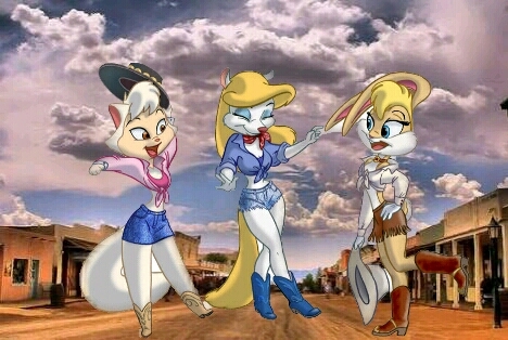 sawyer  minerva y  lola bunny