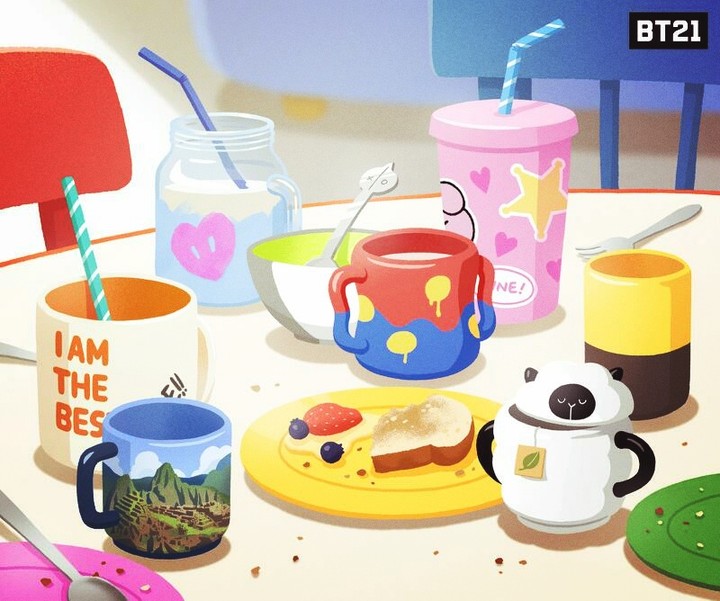BT21 as mugs
