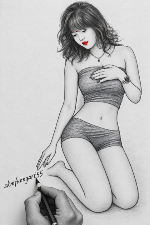 Wrist, Drawing, Black_and_white