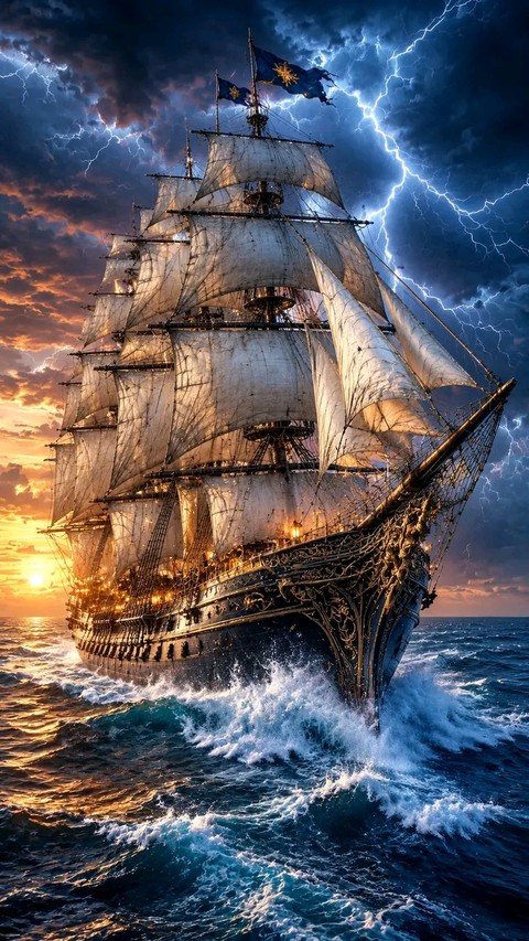 тапети sail, mast