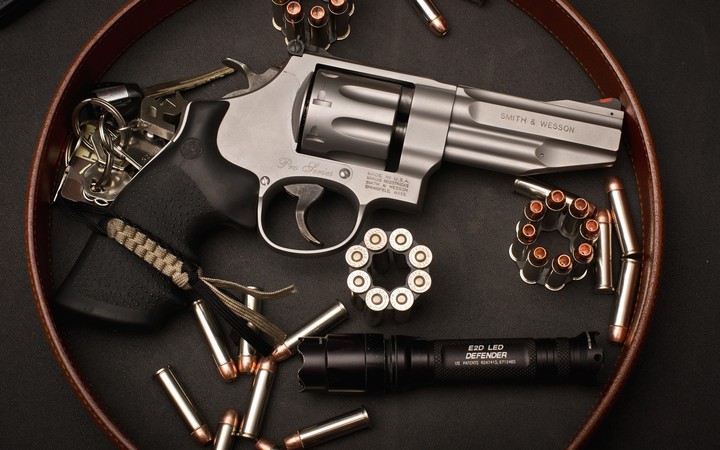 gun and bullets..
