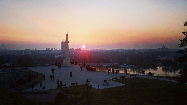 Sunset in Belgrade