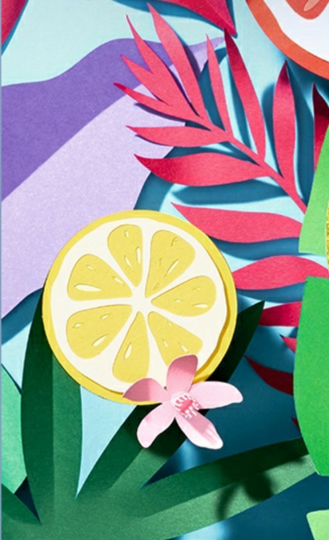 colorful tropical motif