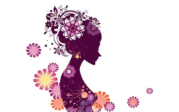 Girl with flowers