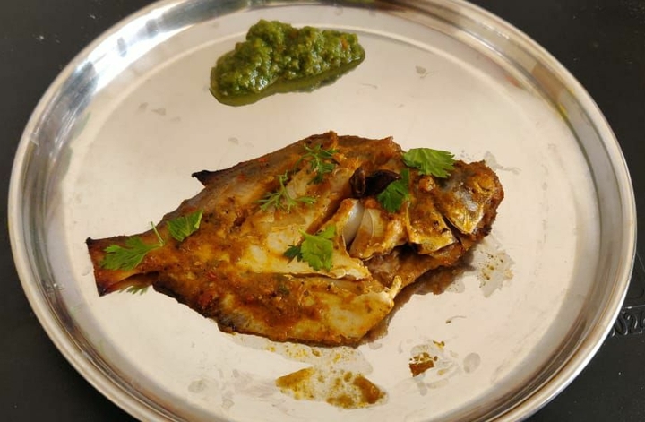 Grilled pomfret fish