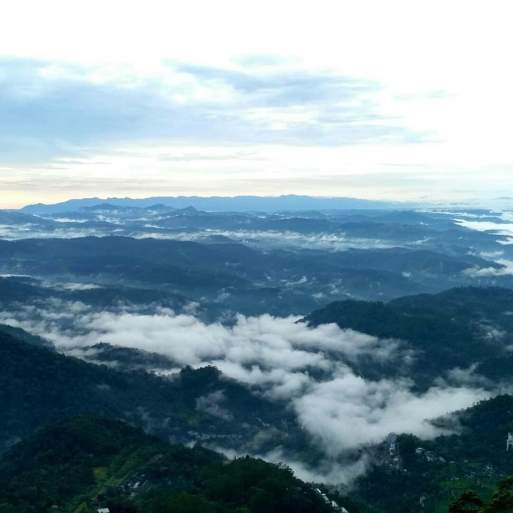 cloudy morning in mountains