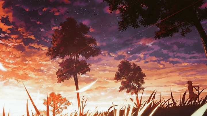 Evening anime wallpaper (hd)