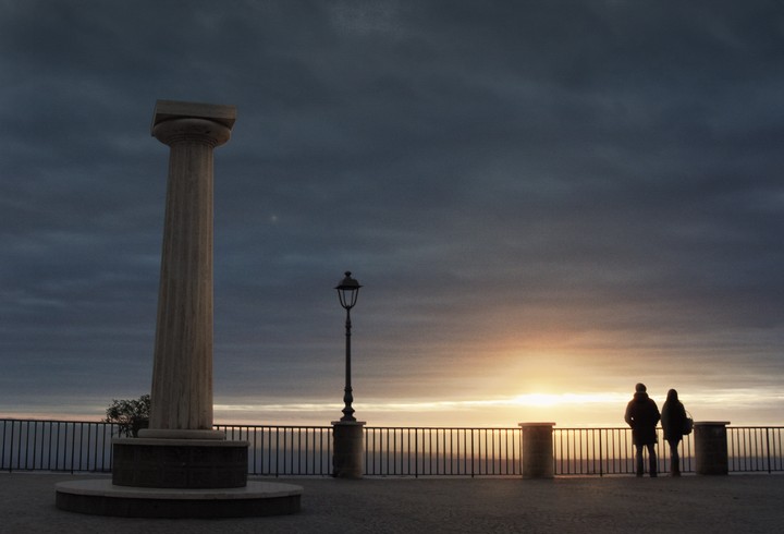 belvedere di Ariccia al tramonto