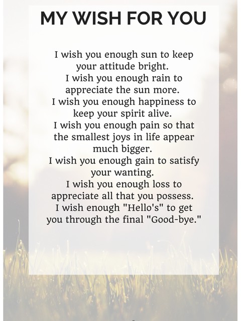 MY WISH FOR YOU