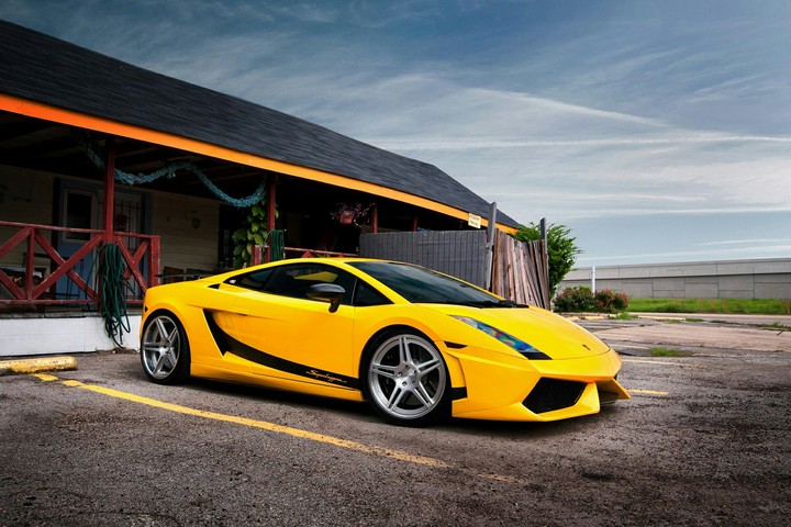 yellow Ferrari