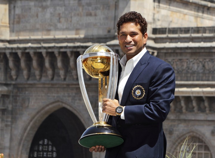 Sachin with Worldcup
