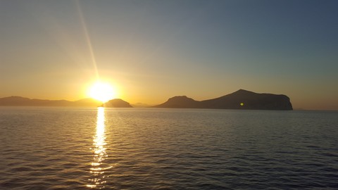 Tramonto Sardo. Isola. Sardegna