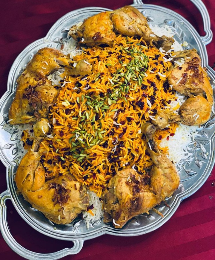 Barberry chicken and saffron Basmati