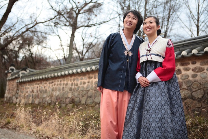 Couple in Korean Dress II