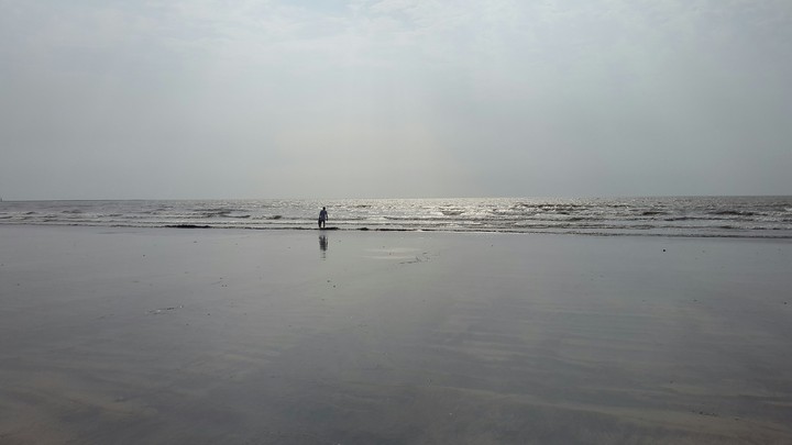 Father and Son play with the waves!