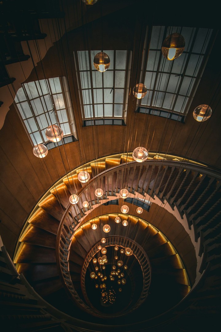 Lighted stairway