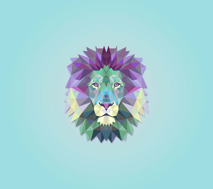 colorful lion
