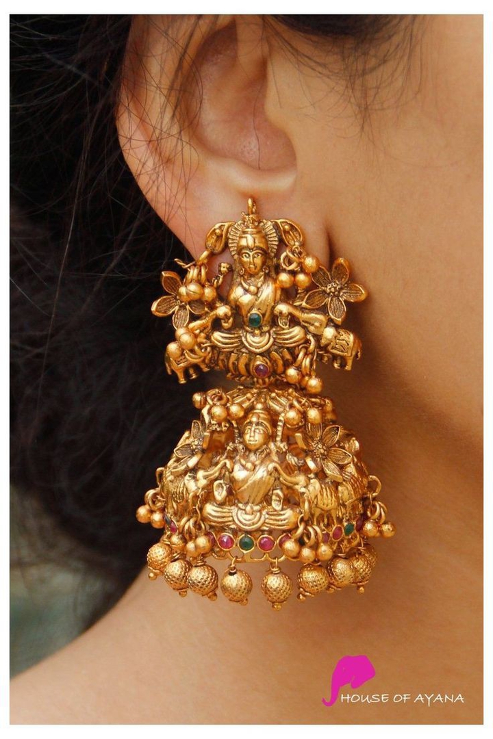 Lakshmi Ji's Gold Earring