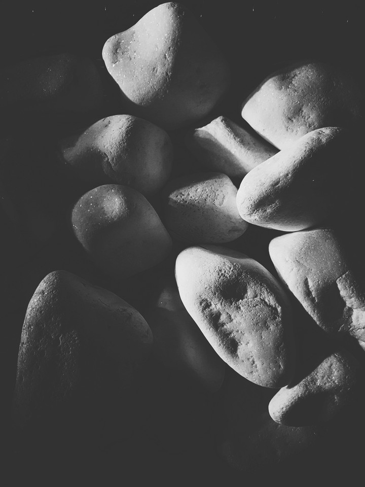black and white