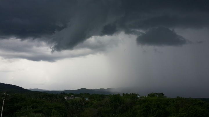 Clouds in tornado shape