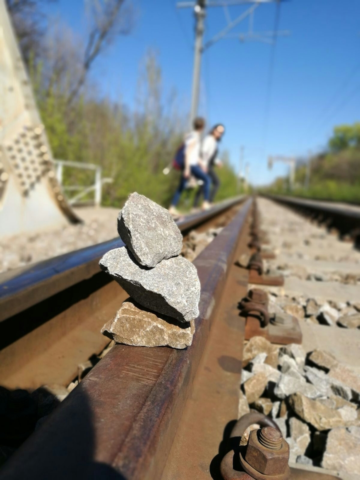 rocks and trains