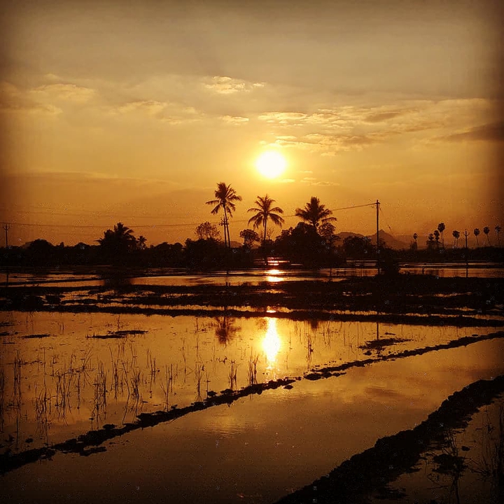 village... sunset..